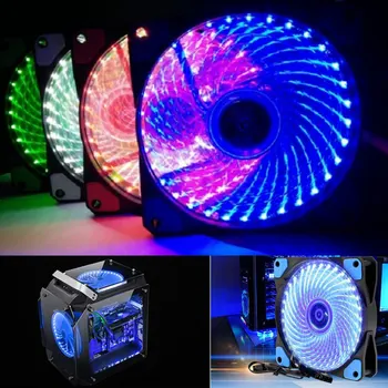 

1/2Pcs 120mm PC Case Cooling Fan Super Silent Computer LED High Airflow Cooler Fans DJA99