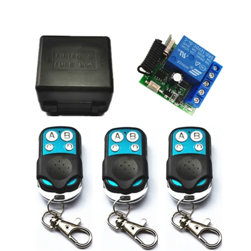 DC 12V 10A 1 CH беспроводной релейный приемник модуль дистанционного управления для радиочастотного 433MHz дистанционного управления.; гараж, освещение, Электрический c