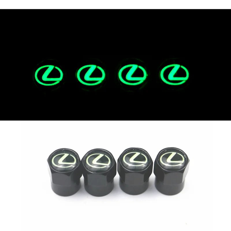 

Luminous Car-Styling new Car valve Caps Emblems Case For Lexus RX300 RX450 IS200 IS250 IS300 GS300 Auto Wheel Tire Valve Cover