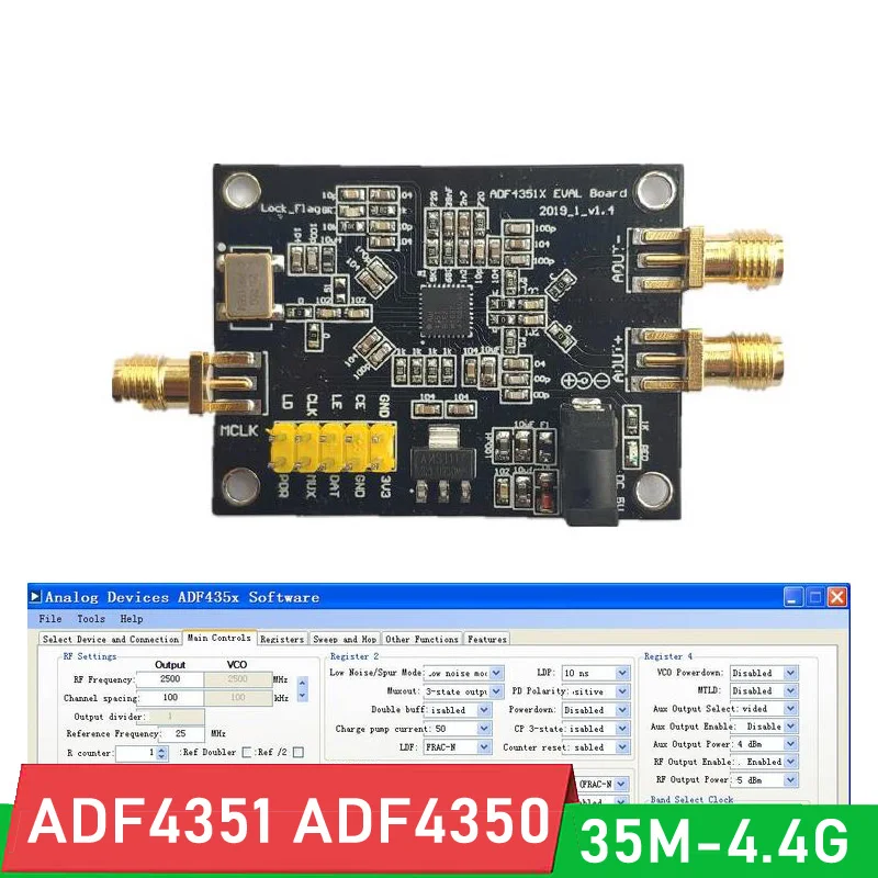 

ADF4350 ADF43501 RF Signal Source USB Development Board sine wave / CY7C68013A logic analyzer Ham Radio Amplifier