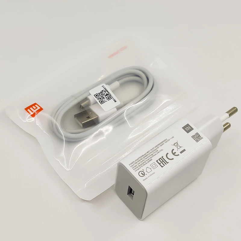 Быстрое зарядное устройство Xiaomi Mi 9 SE QC3.0 18 Вт адаптер для быстрой зарядки USB Type C