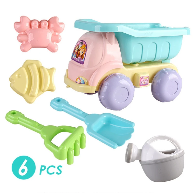 lower price Hot-6 Sets Of Children Playing Sand Dredging Tools Playing Water Beach Toys