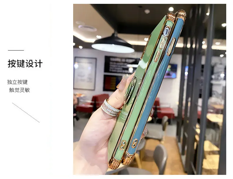 fashion Ring buckle bracket function Phone Cover Case For Iphone X 11 12 13 pro Xs Max Xr 10 8 7 Plus Luxury Soft Coque Fundas iphone 13 pro max case clear