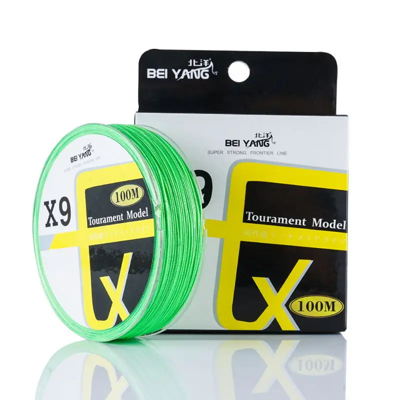 Green 1PC 100m PE Multi-filament Rope Cord 4 Strands Fishing Lines Fishing Wire for All Fishing Braided Fishing Line - Color: Green