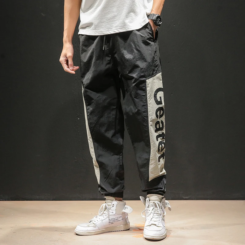 Осенние однотонные Лоскутные мужские модные брюки-карго Oversize оверсайз мульти-карманы человек студенческий уличная хип-хоп брюки