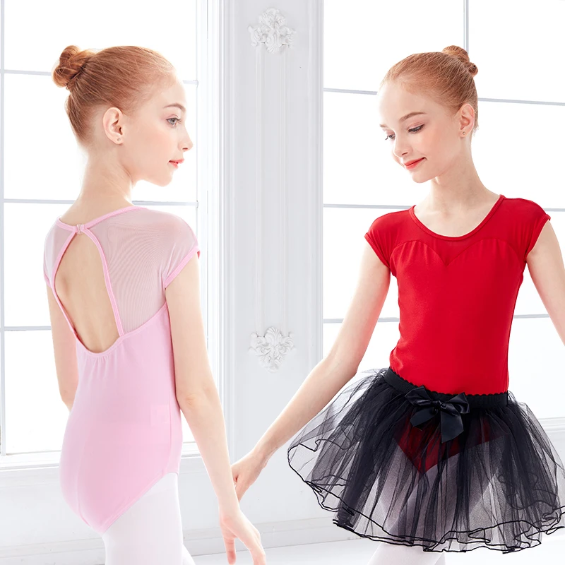 Балетное трико для девочек платье пачка танцев хлопковая сетчатая балетная