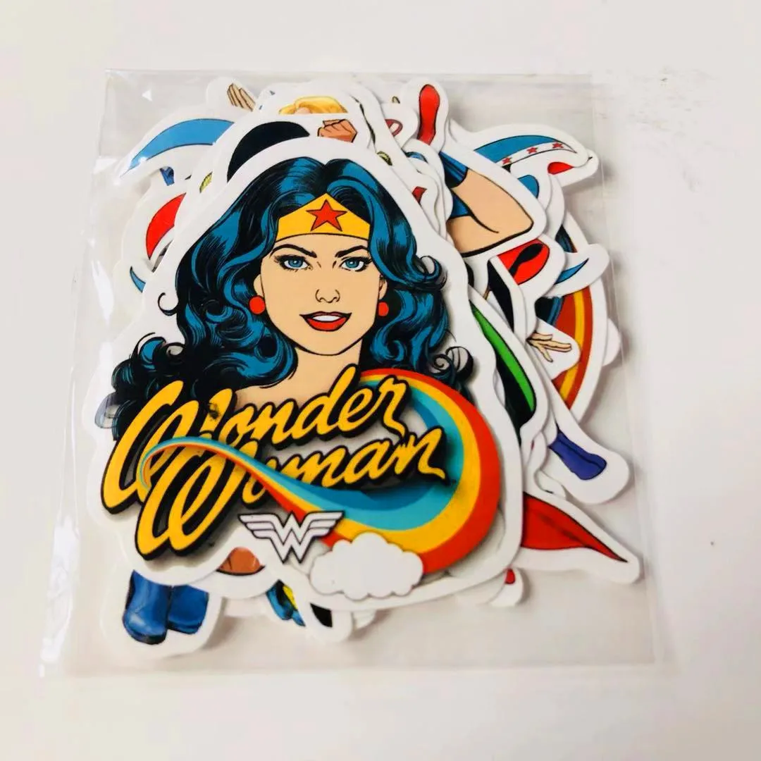 20 DC Wonder Woman Justice League клейкая бумага багаж для путешествий Lugguge фиксированная передача скейтборд модная Водонепроницаемая Автомобильная наклейка