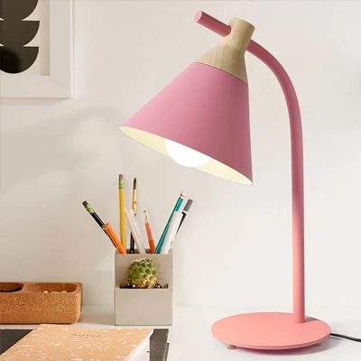 Pink Нордический макарон, искусство из дерева, современная простая гостиная, кабинет, спальня, гостиничные лампы - Цвет корпуса: Pink