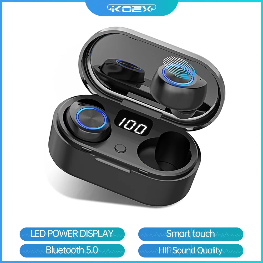 Hi Fi Bluetooth 5 0 True Беспроводной наушники вкладыши TWS гарнитура спортивные сенсорный