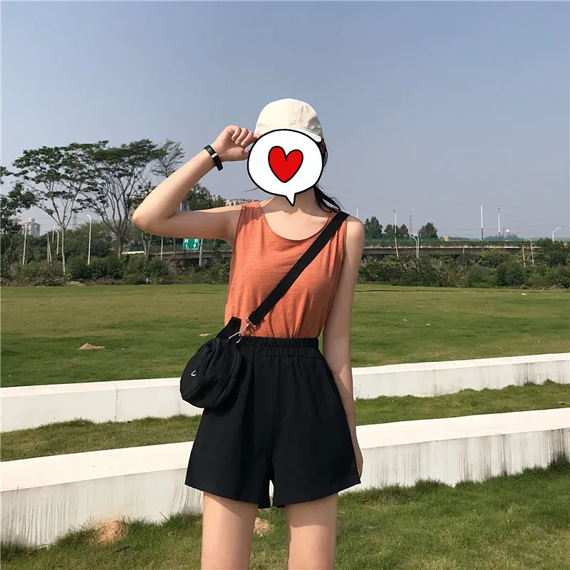 Women Shorts Black 2024 Summer Fashion NEW Casual Clothes