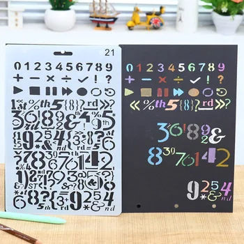

Stencil Reusable Templates Letters Hollow Numeric Character Lettering Stencil Template Number Stencils Drawing Painting Paper