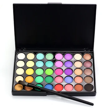 

Professional Pearlescent Matte Eyeshadow Powder Palette Makeup Contouring Kit +Eye Shadow Brush