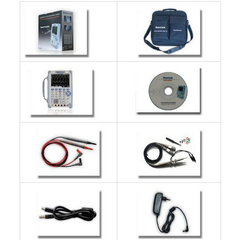 Hantek DSO1202B Портативный Ручной осциллограф 200 МГц 2CH USB осциллограф 1Gsa/S 1 м память 5," 200 МГц полоса пропускания Oscyloskop
