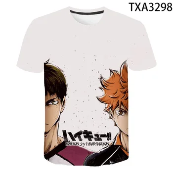 

2020 new men's and women's hip-hop trendy shirt haikyuu 3D printed Harajuku T-shirt comfortable children's quality T-shirt