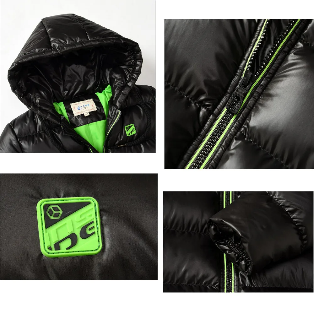 7-16 Years Children Boys Winter Coat Jacket Fashion teenager Hooded Parkas Wadded Outerwear Thicken Warm Outer Clothing