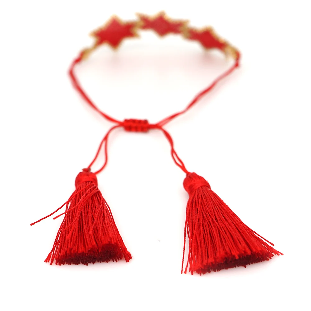 Go2boho MIYUKI браслет ювелирные изделия Pulseras Mujer Moda красный браслет с кисточками для ношения выше локтя Insta модные браслеты со звездами женский подарок