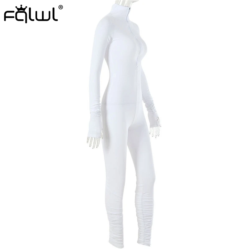 FQLWL Ribbed Knitted White Balck Bodycon Jumpsuit Women Overalls Zipper Sexy Romper Women Ladies Long Sleeve Jumpsuits Female FQLWL Ribbed Knitted White Balck Bodycon Jumpsuit Women Overalls Zipper Sexy Romper Women Ladies Long Sleeve Jumpsuits Female