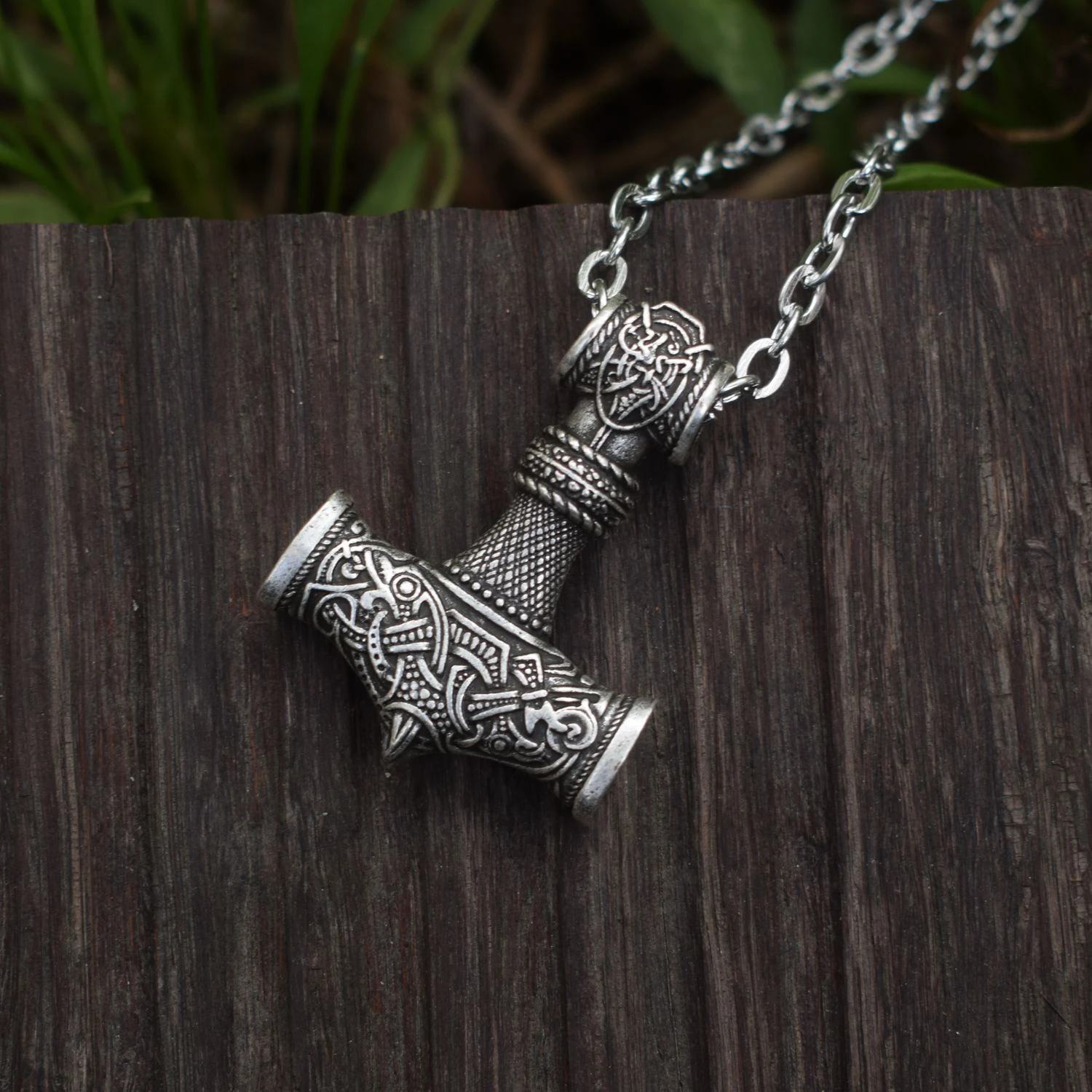 Collana Uomo Martello Di Thor Viking – Ciondolo Mjolnir Nordico In Acciaio Inox – Gioiello Vintage Con Amuleto