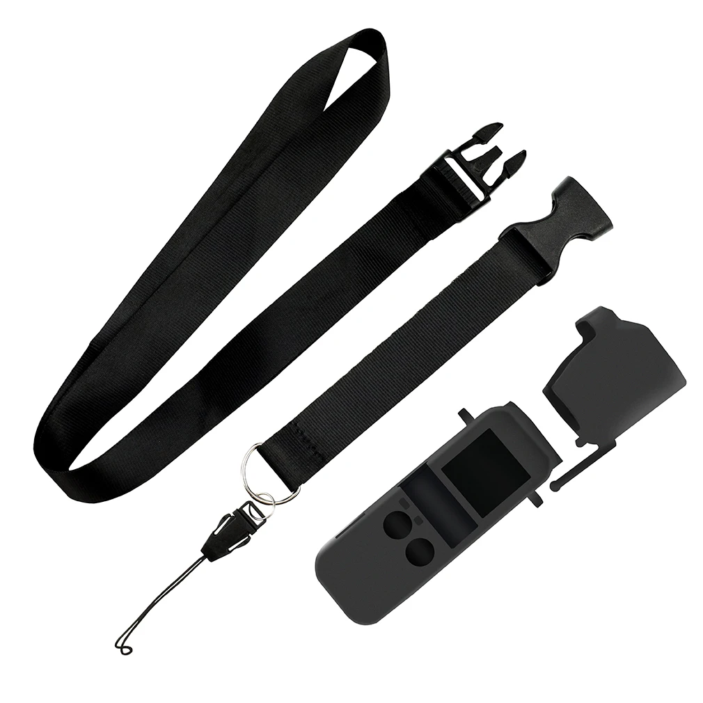 Черный Нескользящие женские ботинки Защитный чехол для DJI OSMO карманные портативные игровые Камера Мягкий силиконовый чехол в виде ракушки портативный монопод с шарнирным замком Камера аксессуары - Цвет: Черный