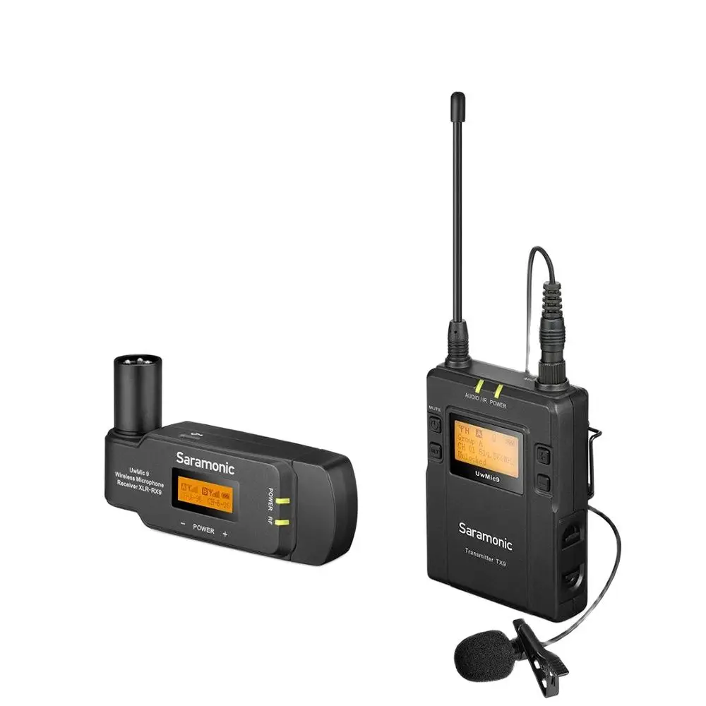 Saramonic UwMic9 Kit7 Wireless Lavalier Microphone with Transmitter &amp XLR Battery Grip Receiver for Camera Camcorder | Электроника