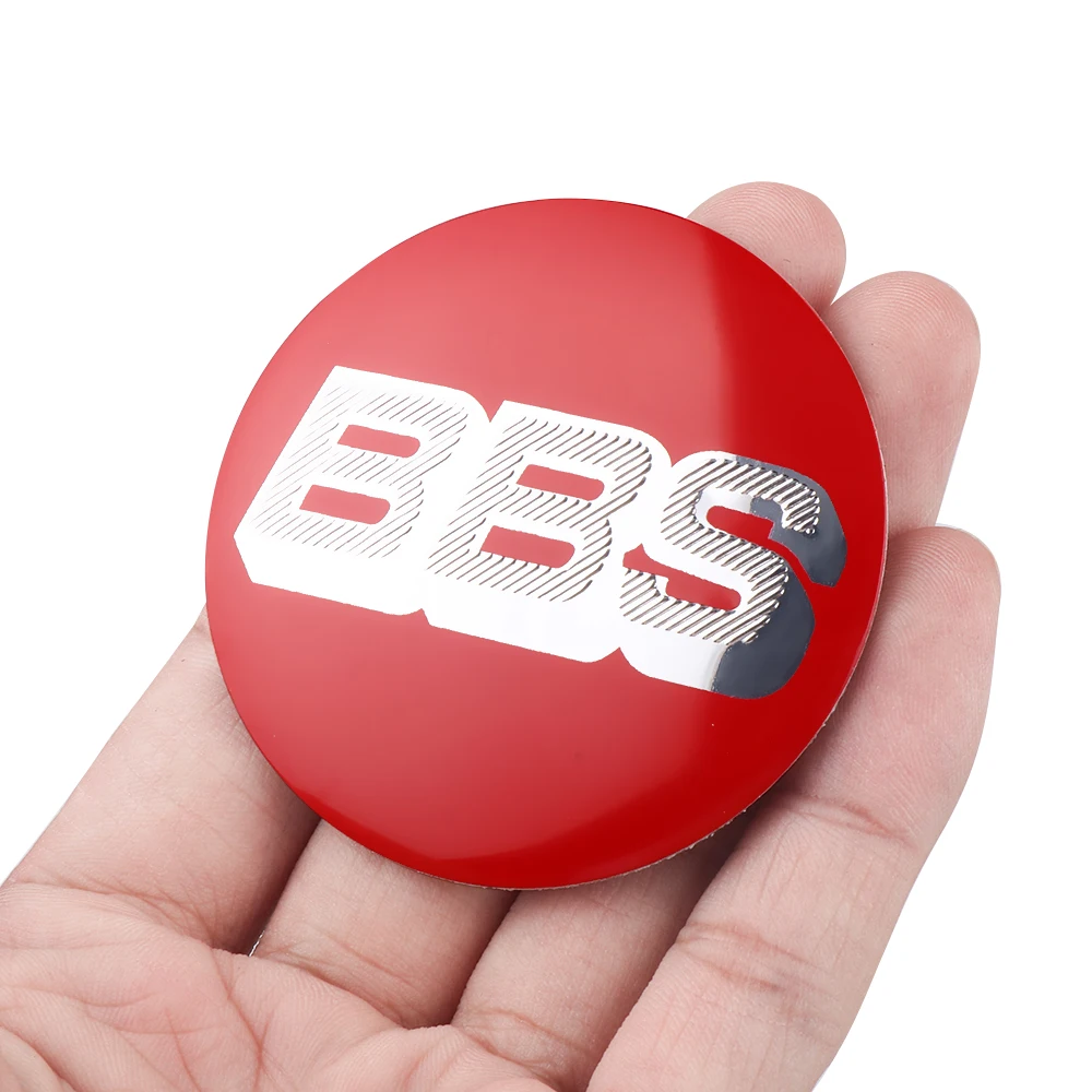 4pcs bbs logo emblem car tyre steering wheel center hub cap