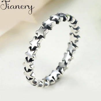 

JIANERY Fashion Design 925 Sterling Silver Heart Rings For Women Female Anel Party Statement Jewelry 2019