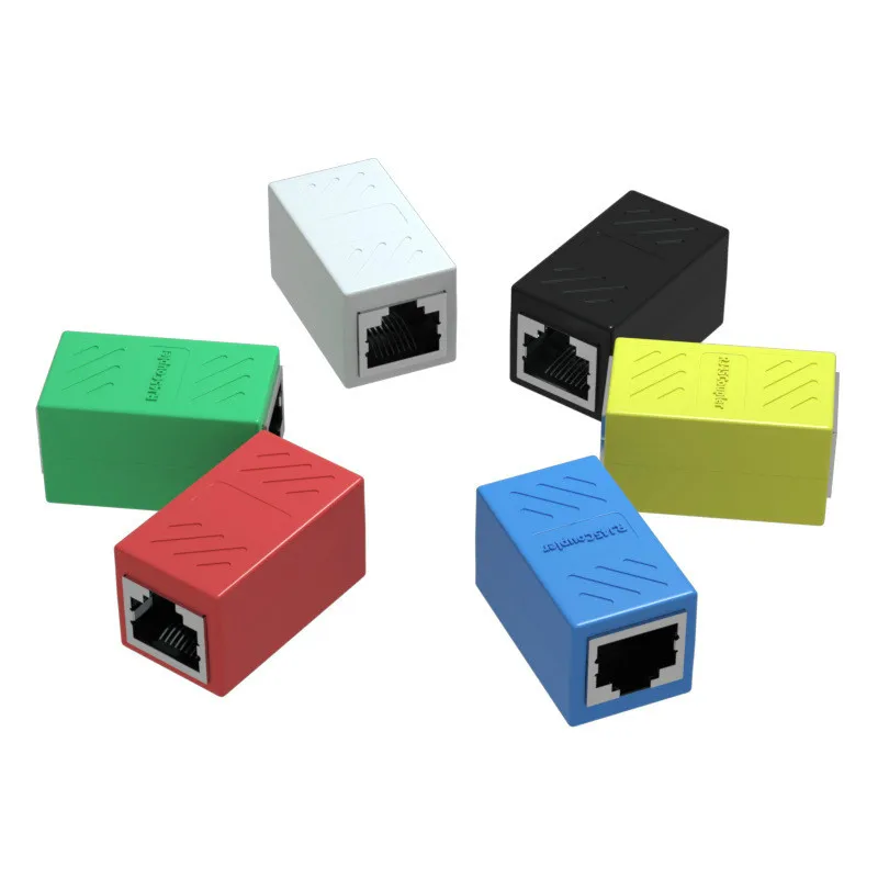 RJ45 женский Порты и разъёмы сети Ethernet разветвитель LAN разъем головка адаптер