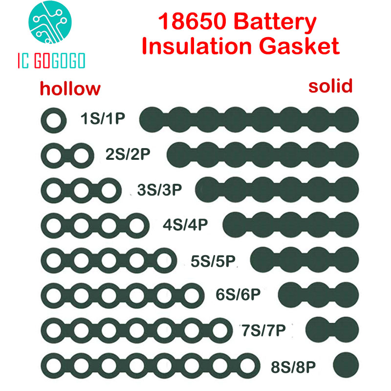 18650 Li-ion Battery Insulation Gaskets Barley Paper Lithium Pack Cell Glue Fish Insulated Pad Adhesive Isolation Ring Insulator