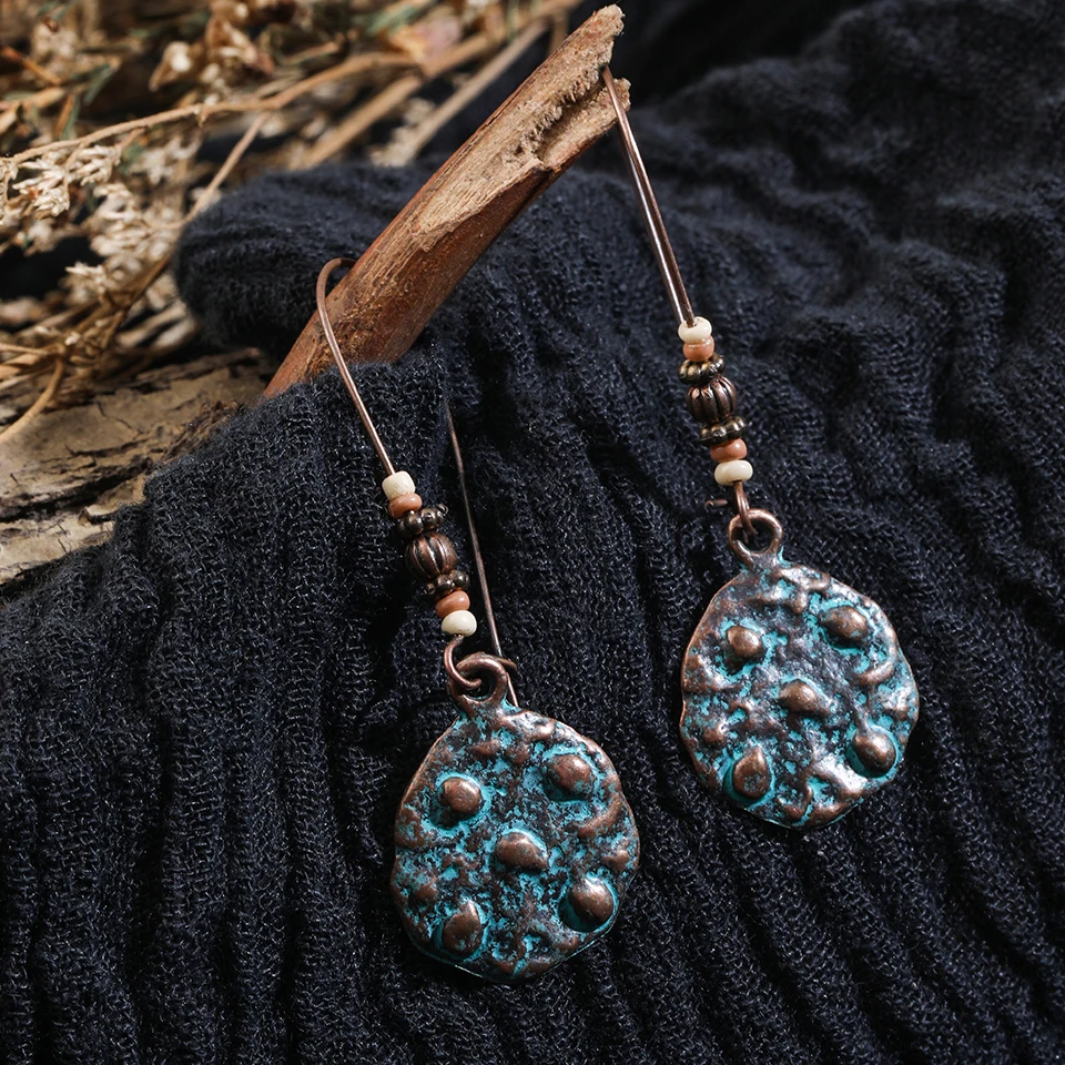Несколько старинных этнические Boho Висячие серьги-капли в подарок для женщин Женский юбилейный Свадебный вечерние свадебные ювелирных изделий - Окраска металла: E022047