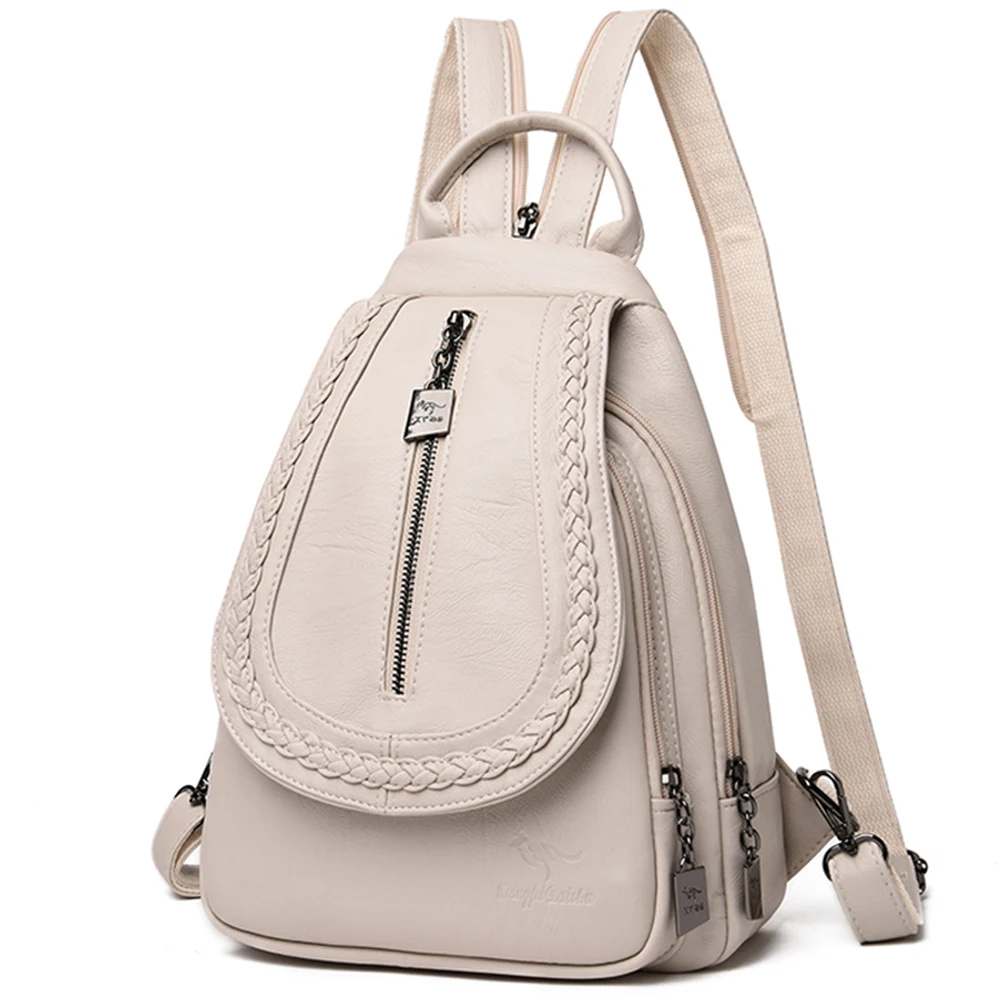 Sac Dos для женщин универсальный рюкзак женский кожаный груди мешок большой ёмкость рюкзак со сборками школьная сумка для девочки