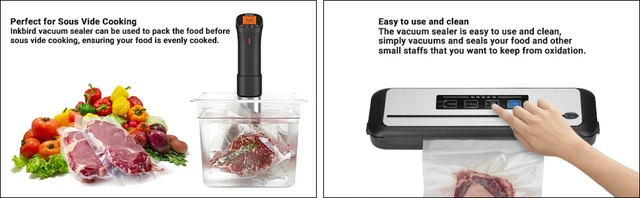 Inkbird Vacuum Sealer Machine with Starter Kit INK-VS01 for Food Preservation US Type / Factory in China