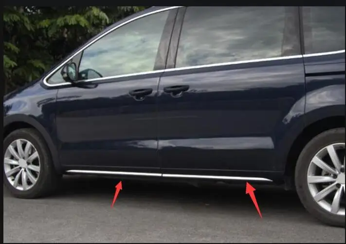 Для Volkswagen sharan Модифицированная отделка корпуса яркая натирающая лента декоративные аксессуары - Цвет: B