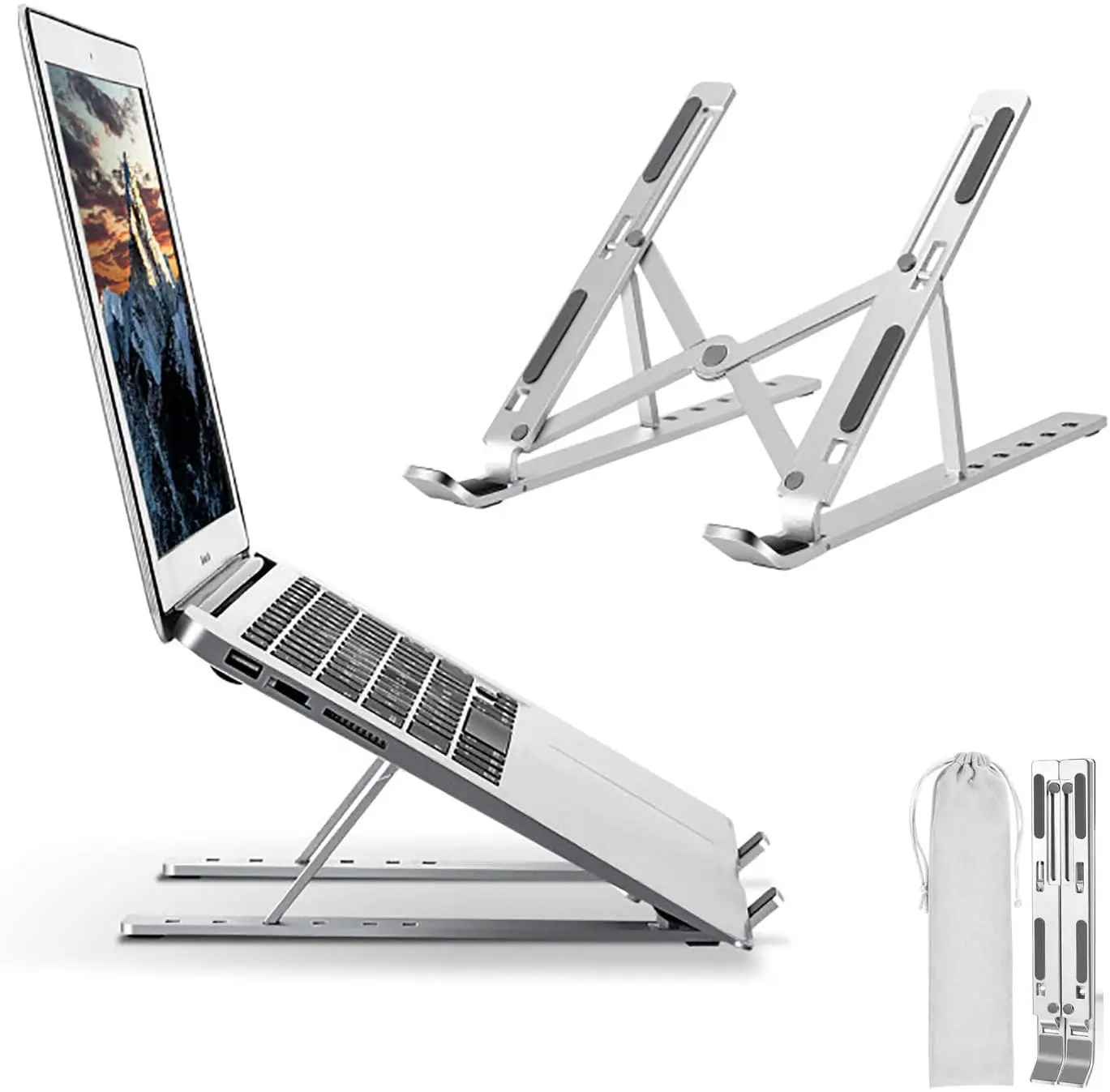 Laptop Stand Adjustable Aluminum Laptop Computer Stand Laptop Riser Holder Compatible with