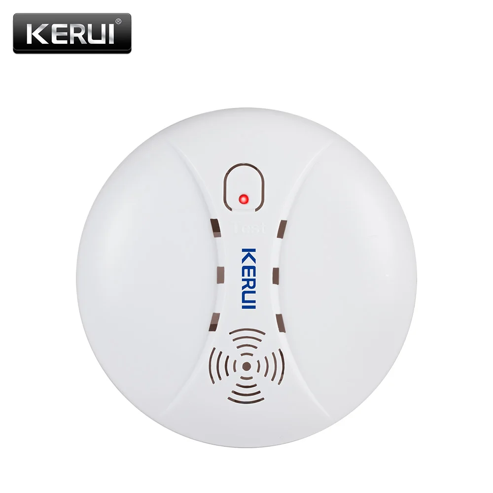 KERUI-Detector de humo inalámbrico GS04 433MHz, Sensor de fuego para G18 W18 GSM WiFi, sistema de alarma de seguridad para hogar, sistemas de alarma de Dial automático