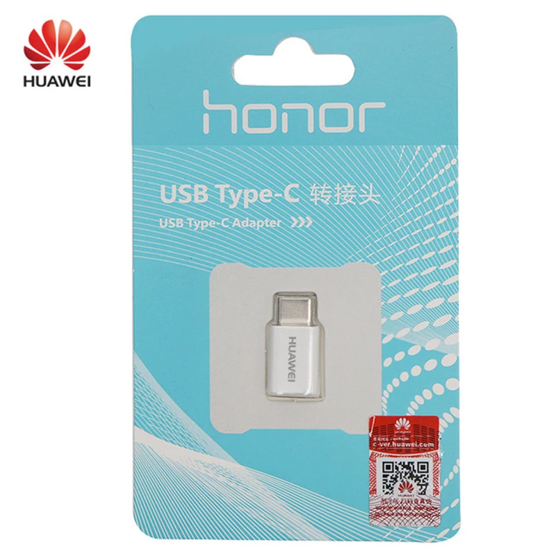 HUAWEI Micro USB-type c конвертер type-c кабель адаптер быстрое зарядное устройство honor 8 9 V8 P9 Supercharge P10 Plus mate 9 10 Pro nova - Цвет: With packing