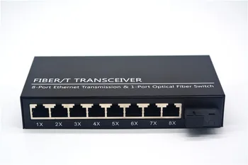 

Gigabit Fiber/T Transceiver 8-Port Ethernet Transmission & 1-Port Optical Fiber Switch Media Converter Dual Fiber 20KM 1310nm SC