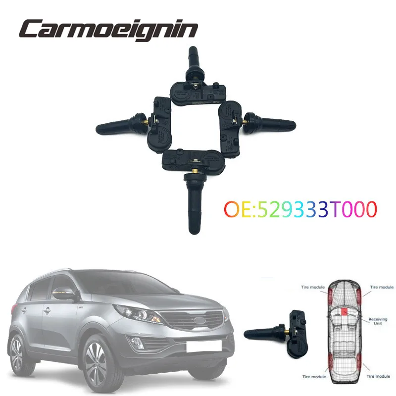 4 шт. заменить 52933-3T000 TPMS датчик контроля давления в шинах 529333T000 для Hyudai KIA