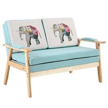 

Nordic Small Apartment Double Sofa Modern Minimalist Solid Wood Single Sofa Bedroom Balcony Lazy Leisure Sofa Chair