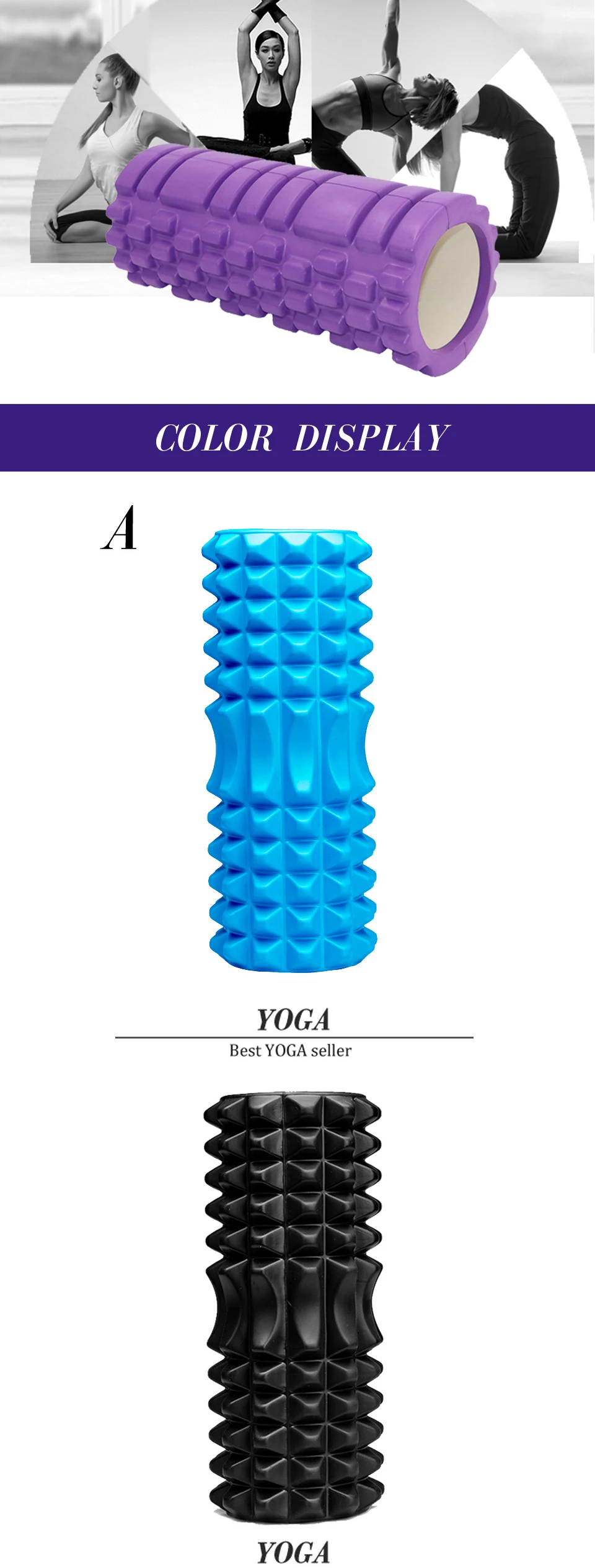 Yufanxin Foam Roller Massage Column Equipment Fitness Pilates Gym Muscle Back Yoga Block Stick Body Relax 33*14 Wholesale