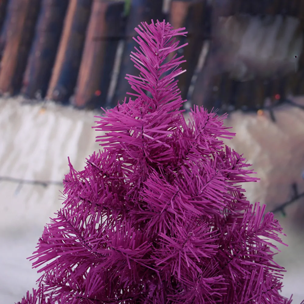 Рождество Фестиваль 2/3 футов искусственный праздник сосны фиолетовый розовый цвет дерево легко собрать с подставкой для вечерние Декор
