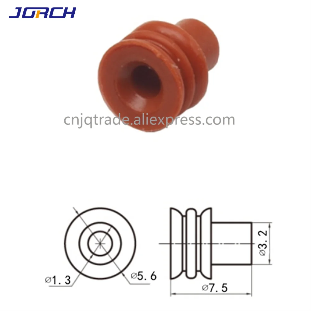 Sealed waterproof 5.6mm automotive plug silicone rubber seal wire seals 100pcs for auto connector wire connector wire connector terminals electrical connectors cable connector electrical connector