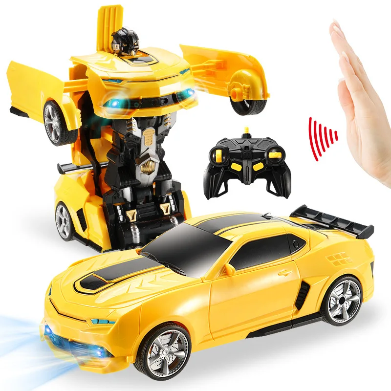 shark remote control car 2.4Ghz Induction Transformation RC Car Robot 28cm Led Lights Music Robots fightint Deformation Remote Control Cars Toys for Boys remote control lamborghini