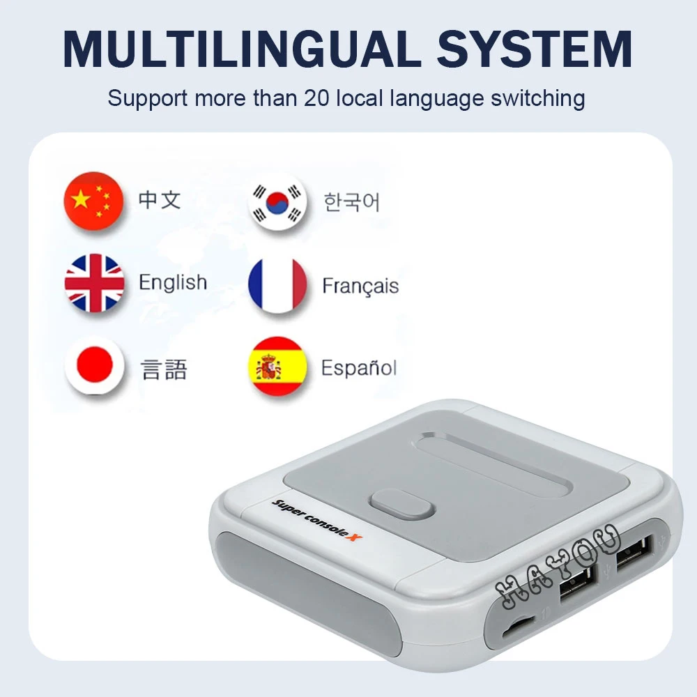 Video Game Console Retro WiFi Super Console X HD TV Box Video Game Player for PS1/N64/MD With 40000+Games 2 Wireless Controllers