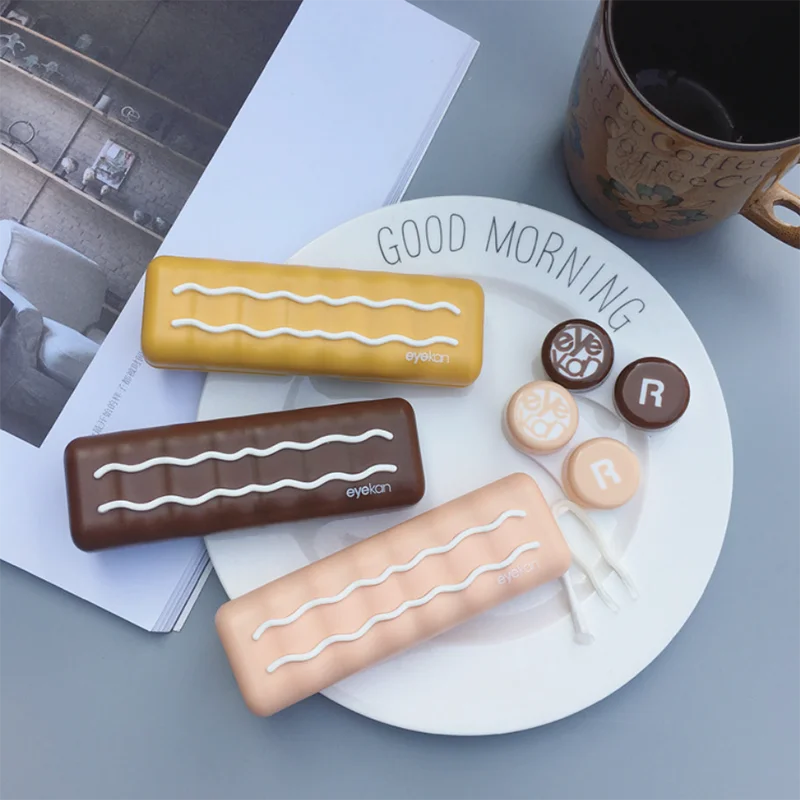 Чехол для контактных линз контактные линзы глаз печенье креативные