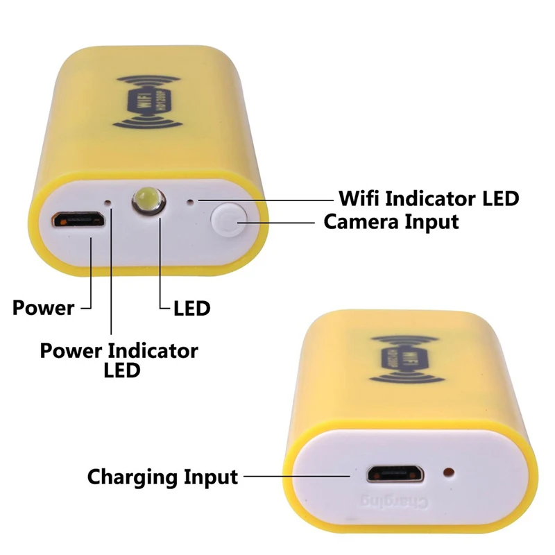 Wifi эндоскоп бороскоп для Android IOS Iphone эндоскоп Мини водонепроницаемая камера 8LED 8 мм жесткий кабель беспроводной USB эндоскоп