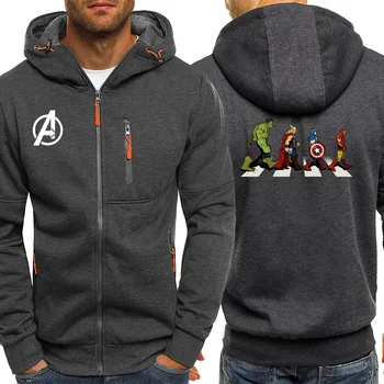 

2019 Autumn Tracksuit Men Hoodies The Avengers Marvel Superhero Casual Coat Fleece Jackets Zipper Hoodie Sweatshirt Male Jacket