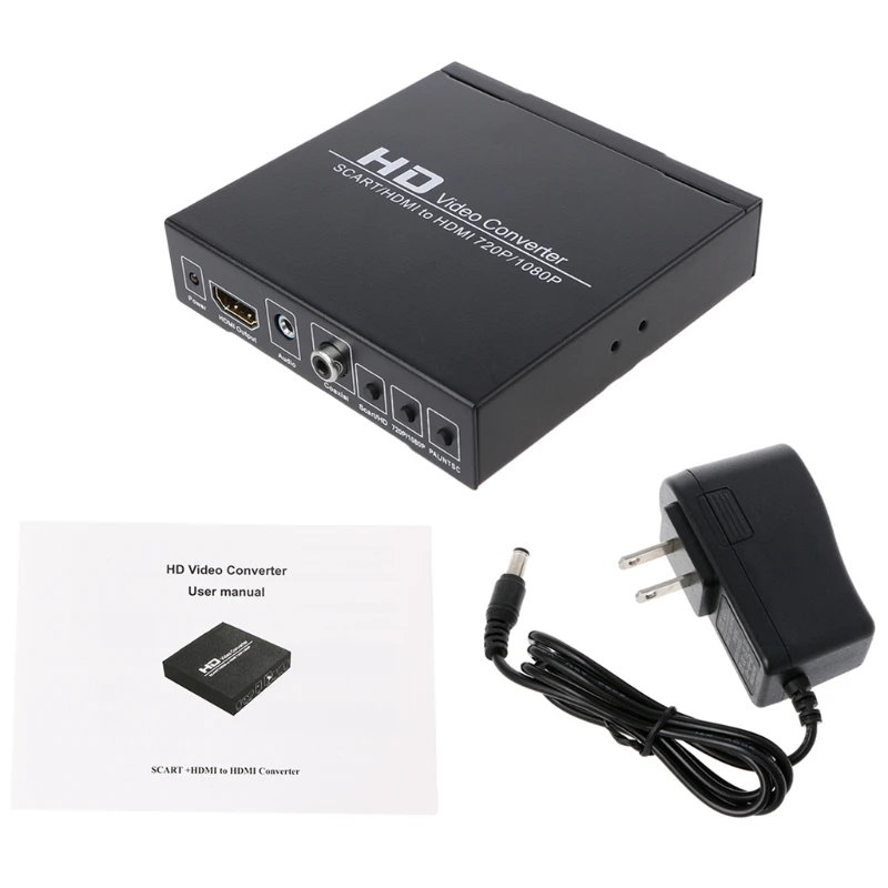 SCART+ HDMI в HDMI HD видео конвертер 720P 1080P 3,5 мм коаксиальный аудио выход M5TD