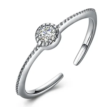 

SLR001 Elegant Luxury 925 Sterling Silver Ring zirconia stone Wedding Jewelry Rings For Women