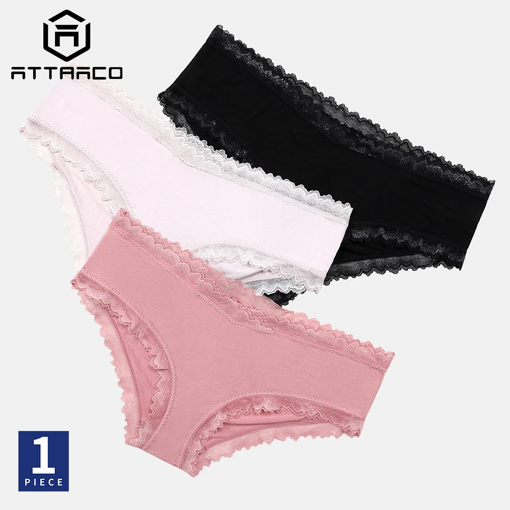 ATTRACO для женщин размера плюс нижнее белье трусы 1 комплект одежды из мягкого