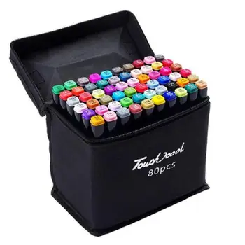 

80pcs Color Marker Pen Set Watercolor Pen Black Oily Pen Hook Line Pen Marker Pen Marker Pen Set Art Supplies